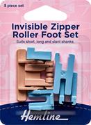 HEMLINE HANGSELL - Invisible Zipper Roller Foot Set